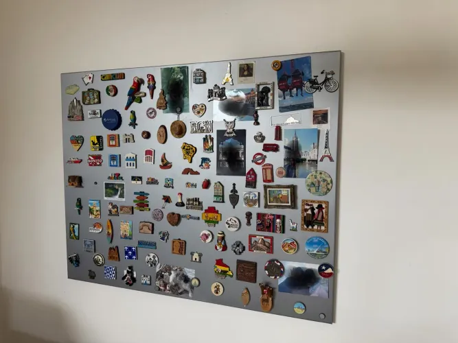 Painel metalico 100x80cm cinza