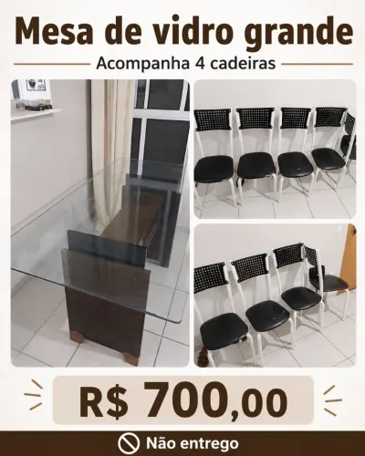 Mesa de vidro 