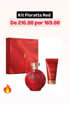 Floratta Red Boticário Kit (perfume 75ml + hidratante corporal)