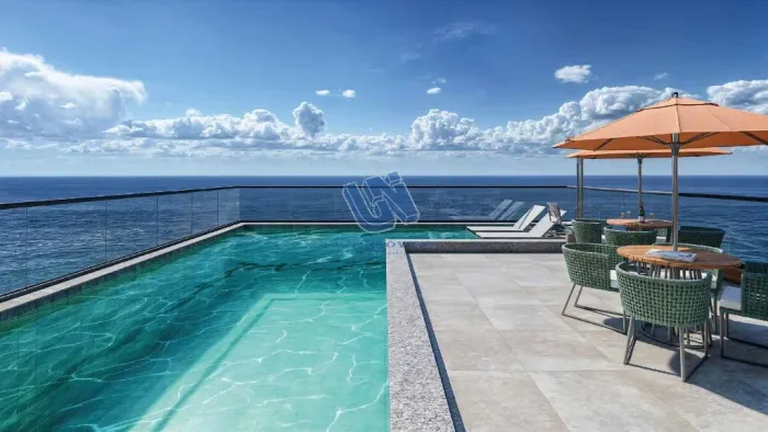 Apartamento tipo STUDIO, quarto, cozinha americana e banheiro, 24,45m2 de frente para o ma