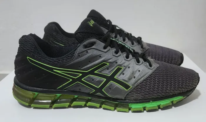Tênis ASICS Gel-Quantum 180 Preto Verde Nº 44 Original (Detalhes)