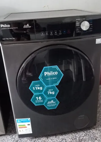 Lavadora e Secadora PHILCO PLS11C 11 KG lava / 7 KG seca TITANIUM ECO INVERTER