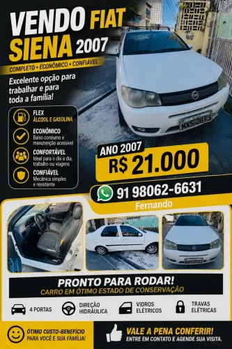 Fiat Siena 1.0/ EX 1.0 MPI Fire/ Fire Flex 8V 2007