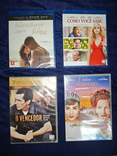 4 filmes ( 2 blu-rays e 2 dvds) originais novos e lacrados.