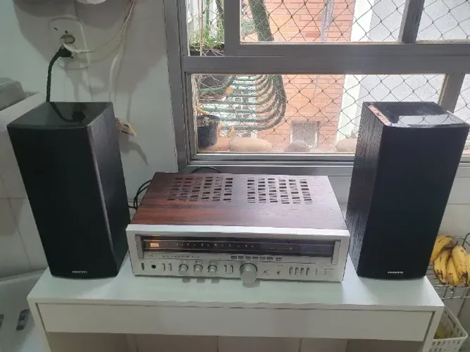 Receiver vintage sansui 3900Z + caixas onkyo