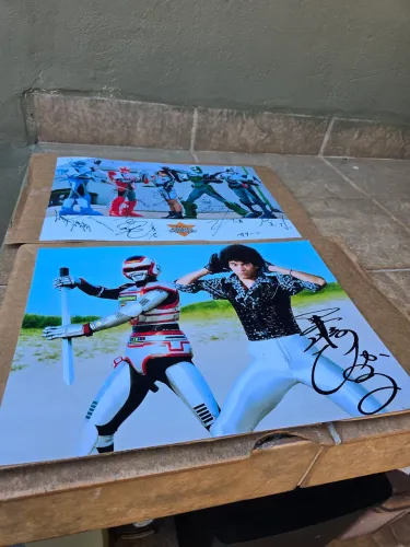 Foto autografada, jaspion e Cybercops 