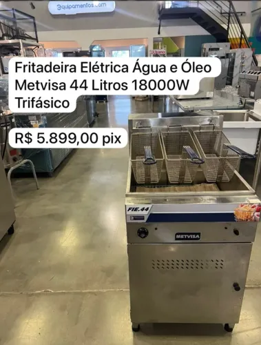 Fritadeira eletrica água e óleo 44 litros 18000w Nova