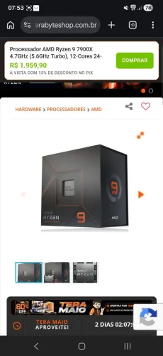 RYZEN 9 7900X AMD AM5