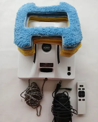 Robô Limpa Vidros Hobot 268 Polishop Completo Pouco Uso
