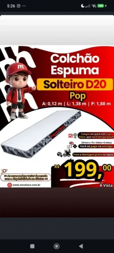 Colchão solteito