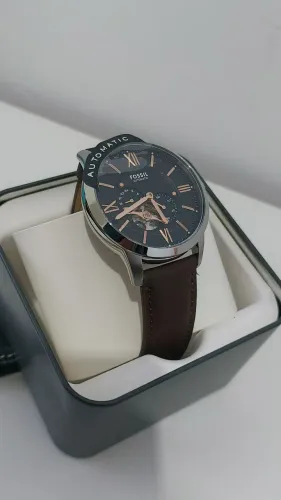 Fossil Townsman automático com movimento mecânico e mostrador esqueleto