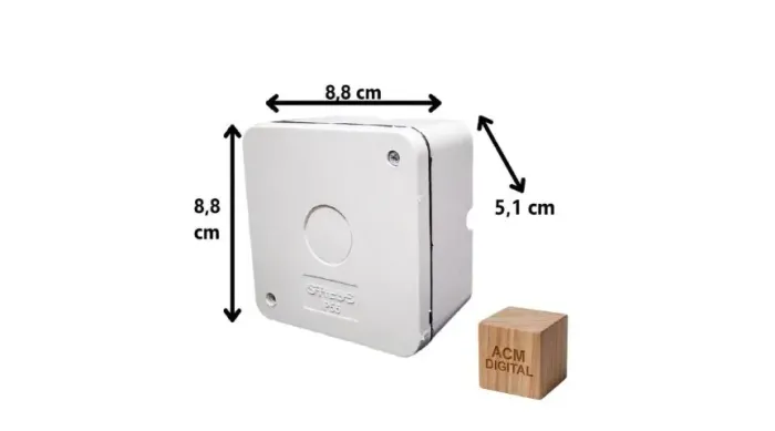 Caixa de Proteção para Câmera CFTV 8,8x8,8cm IP55 - Caixinha Organizadora - Nova