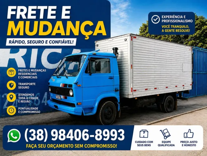 Frete e mudança baú a partir de R$ 250,00