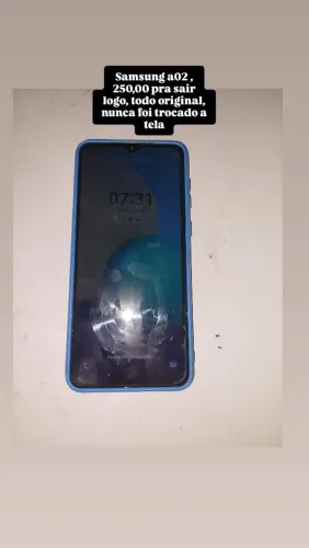 Vendo Samsung a02, nunca foi trocado a tela, todo original, aparelho nada danificado!!