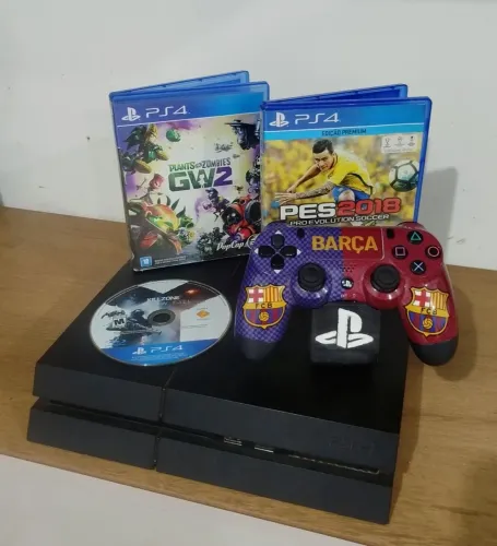 Ps4 fat + 3 jogos mídia física