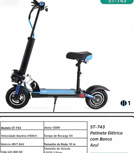 Patinete Elétrico Moto 500w Novo Entregamos Grátis