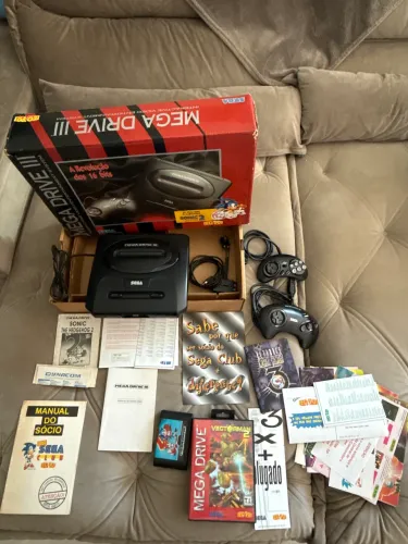 Mega Drive 3 novo completo na caixa
