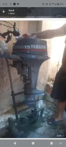 Barco de pesca de alumínio com 7 metros com o motor Yamaha 15HP