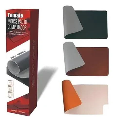 Mouse Pad grande 68x30cm Tomate Mtc-001 de couro sintético