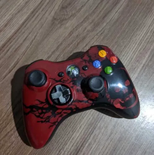 Xbox 360 completo desbloqueado com controle do gears of war