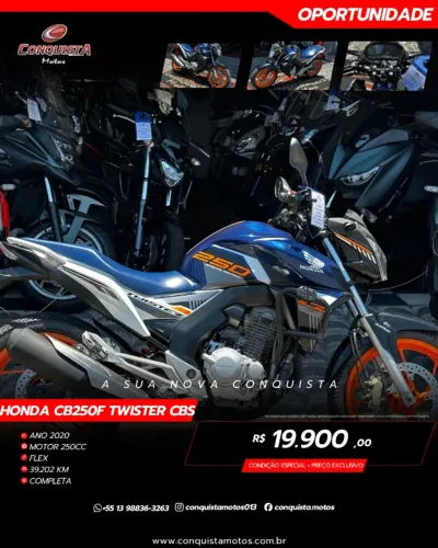 CB250f Twister CBS 2020 - Único dono