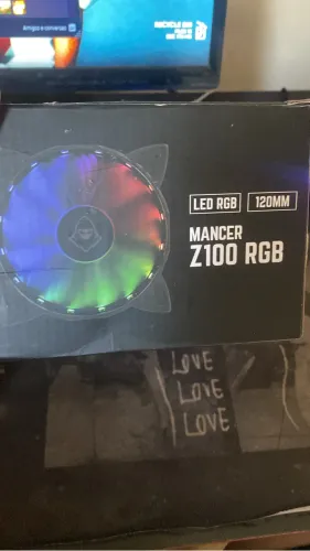 Kit 3 Ventoinhas Mancer Z100 RGB 120mm + Controladora (Excelente Estado)