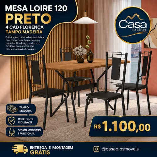 Mesa de jantar Loire 1.20m