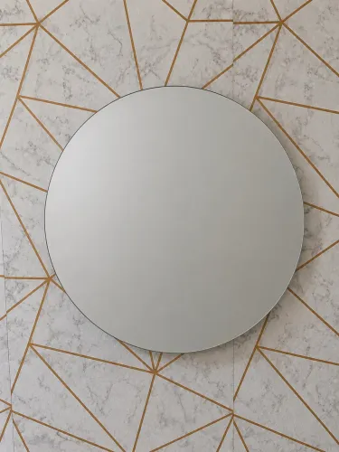 Título: Espelho Redondo Lapidado com LED - 50 cm