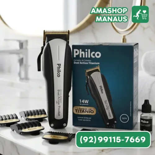 Maquina De Cortar Cabelo Philco Profissional Com Acessorios