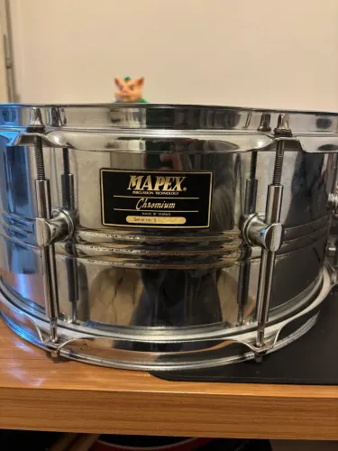 Caixa MAPEX CHROMIUM -14x6,5 ( Anos 90) Tudo original.