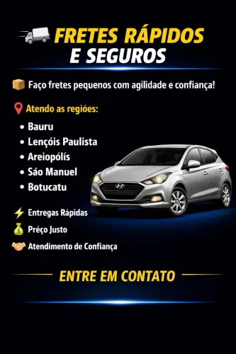 Faço fretes regiões de bauru 