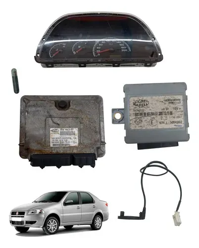 Kit Modulo Injeção Cod Painel Fiat Siena 1.0 2008 2009 2010