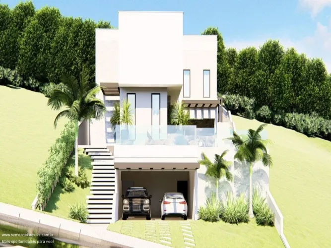 CASA COM 3 SUÍTES E 296 m² DE CONSTRUÇÃO EM CONDOMÍNIO DE ATIBAIA