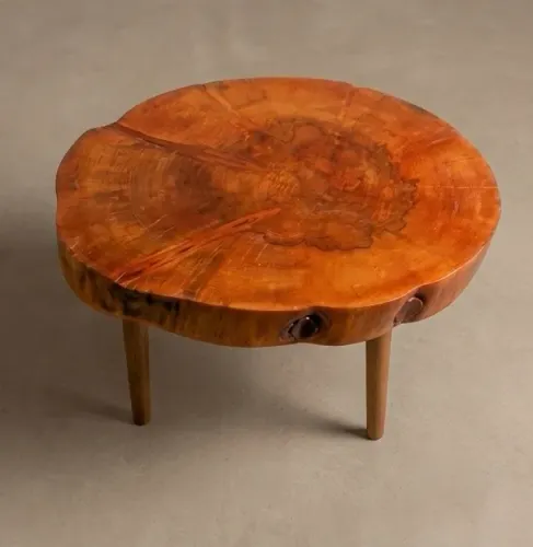 Mesa de Centro Bolacha de Madeira 