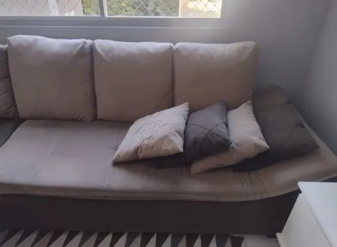 Sofá Suede para Sala - Sem Rasgos - Perfeito estado de Conservação - (NÃO PET)
