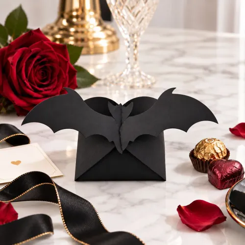 Caixinha morcego para festas temáticas como Batman, Halloween,  gótica, aniversario  