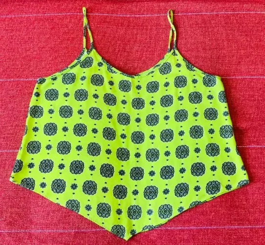 BLUSA VERDE ESTAMPADA