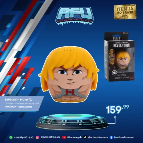 Bitty Boomers Mini Alto-Falante Bluetooth He-Man Masters Of The Universe: Revelation