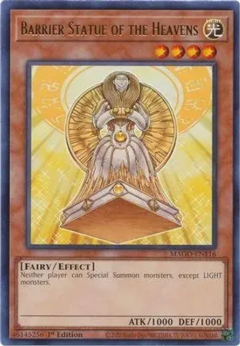 Yugioh!!! Barrier Statue of the Heavens MAGO-PT116 Rare
