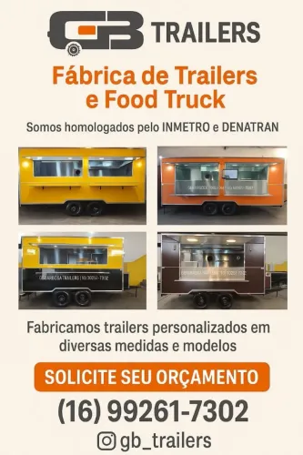Trailer lanches, pastel, espetinhos, churros, crepe, açaí, chopp, sorvete