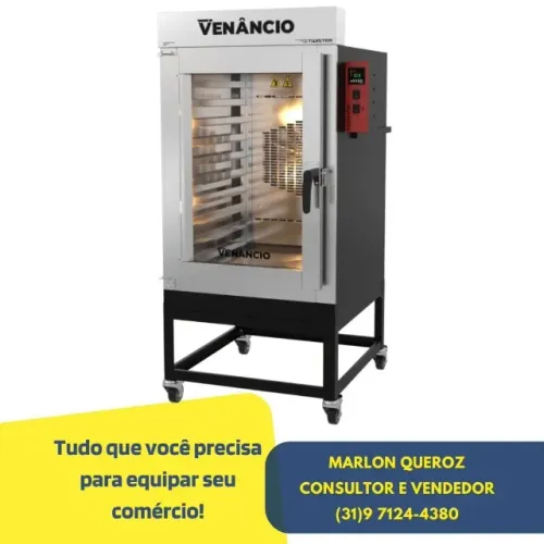 Forno Turbo 10 Esteiras Elétrico Venâncio Novo