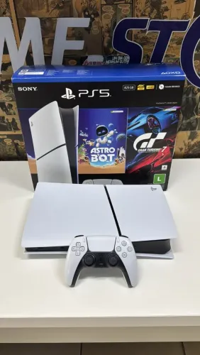 PS5 SLIM MÍDIA DIGITAL SEMI NOVO - IMPECÁVEL