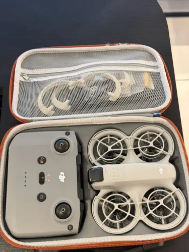 Drone dji neo completo com case, rádio e baterias