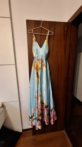 Vestido longo estampado