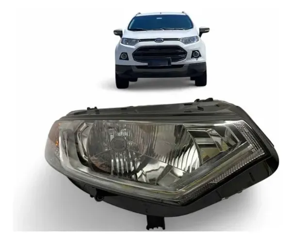 Farol Ford Ecosport Com Led Direito 2013 A 2017 Original Direito/passageiro