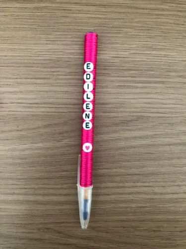 Caneta fio de seda com seu nome