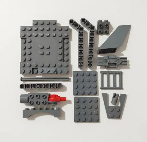 Lote de peças de Lego original cinza escuro