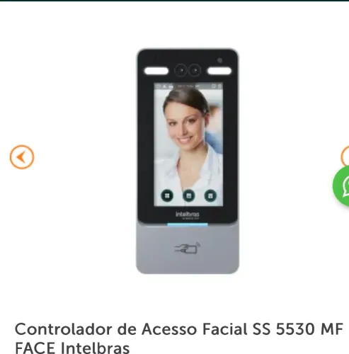 Controle de acesso facial SS 5530 MF face intelbras