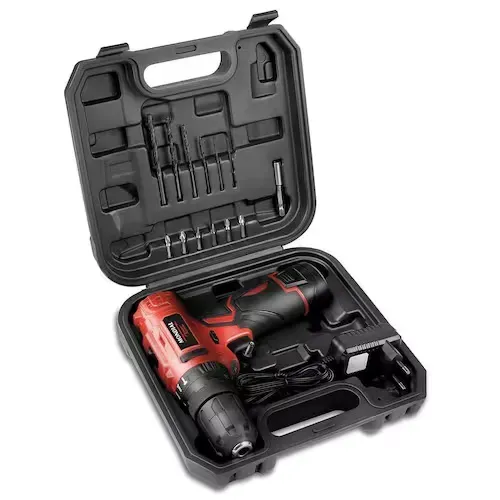 Furadeira Parafusadeira de impacto 3/8" a bateria 12V com maleta e acessórios