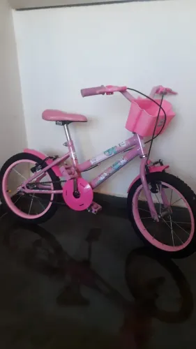 Bicicleta infantil menina rosa Aro 16